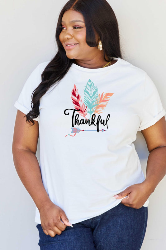 Simply Love Full Size THANKFUL Graphic T-Shirt