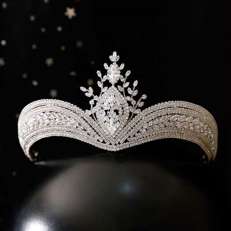 Headdress Alloy Diamond-Encrusted Crown Super Flash Wedding Dress Crown