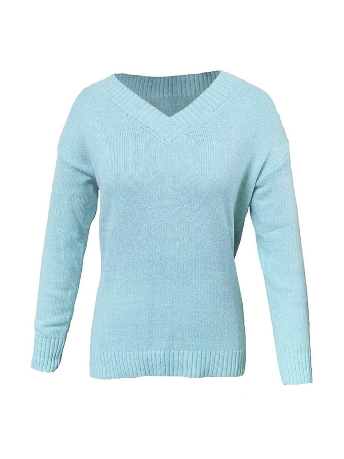 V-Neck Drop Shoulder Sweater