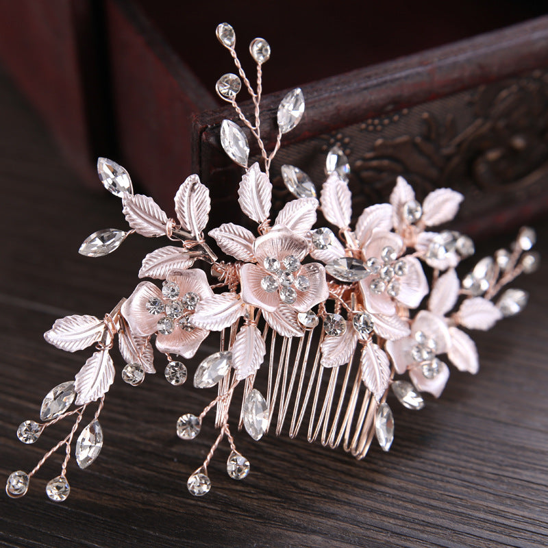 Golden Leaf Hairpin Hair Accessories New Wedding Dress Bridal Headdress