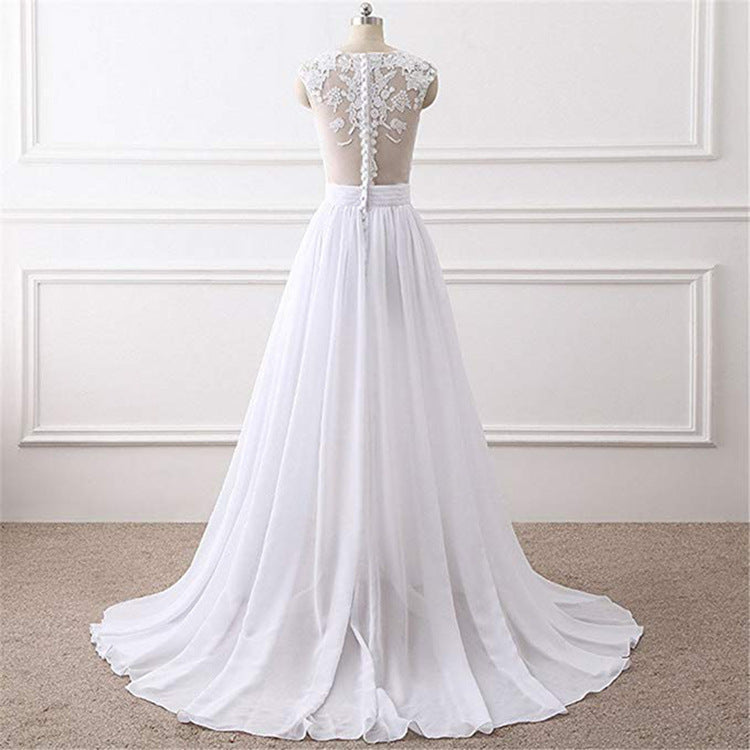 New Small Round Neck Fashion Sexy Thin Lace Wedding Dress