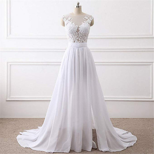 New Small Round Neck Fashion Sexy Thin Lace Wedding Dress