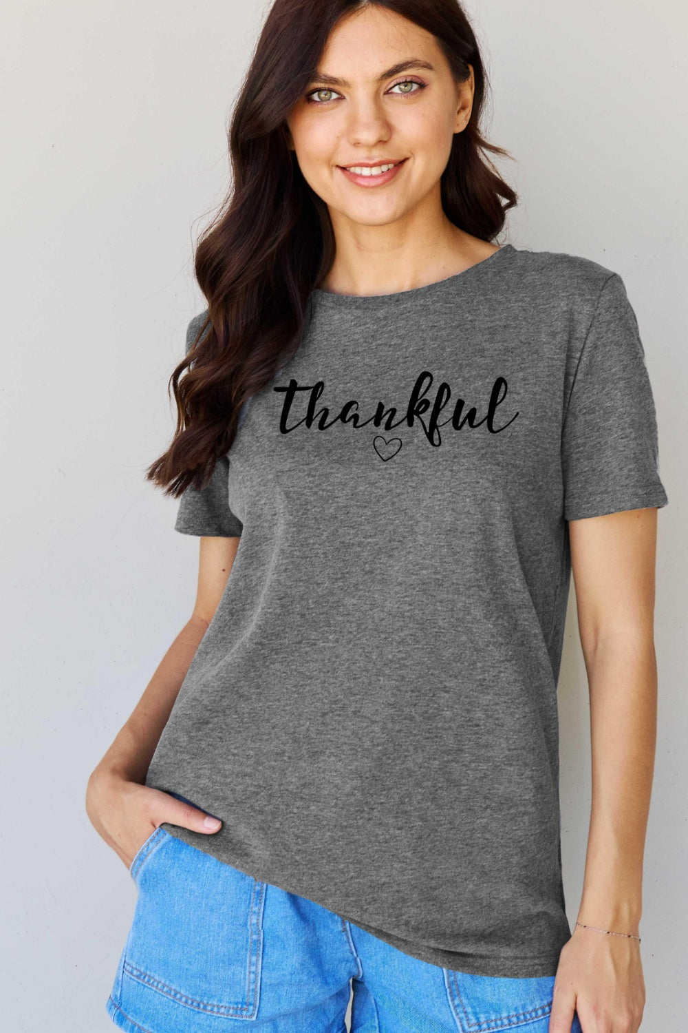 Simply Love Full Size THANKFUL Graphic T-Shirt