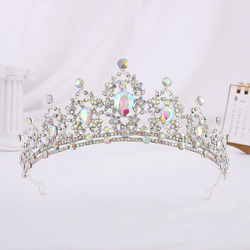 European And American Bride Tiara Baroque Crown Rhinestone Tiara Princess Crown Wedding Hair Accessories Formal Dress Accessories Wholesale