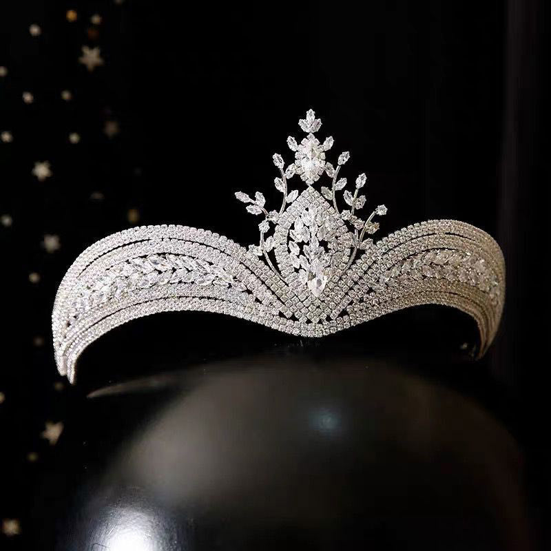 Headdress Alloy Diamond-Encrusted Crown Super Flash Wedding Dress Crown