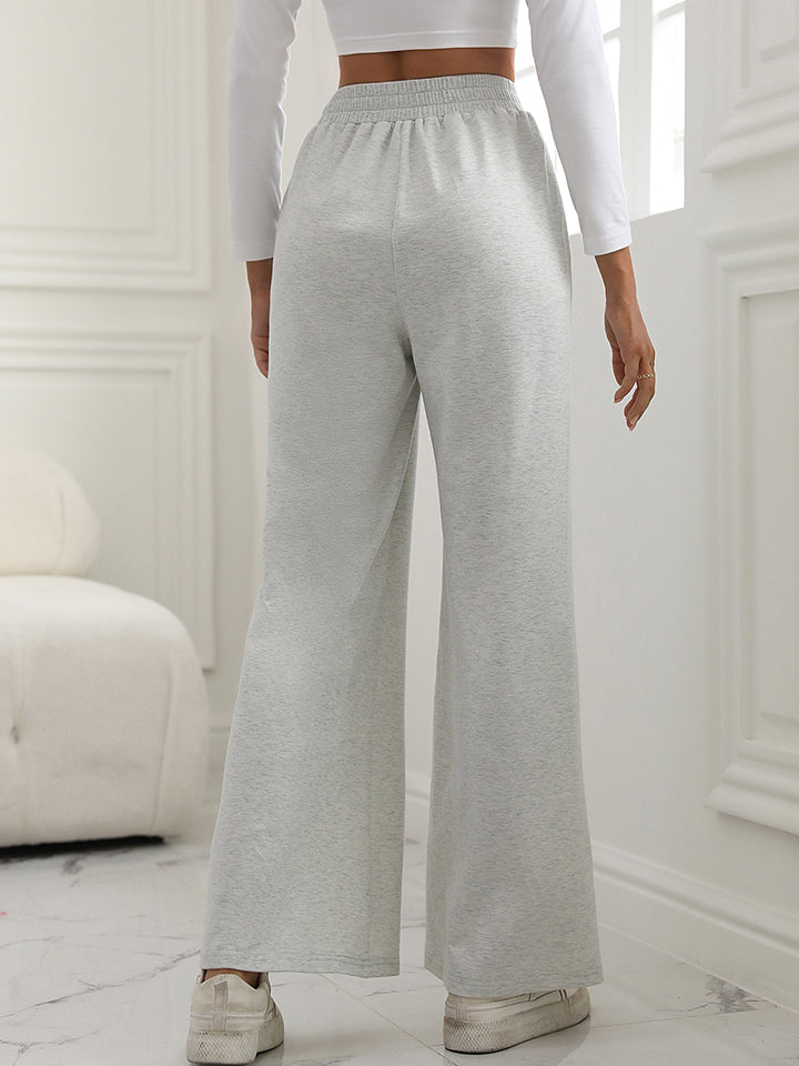 V-Waist Wide Leg Pants