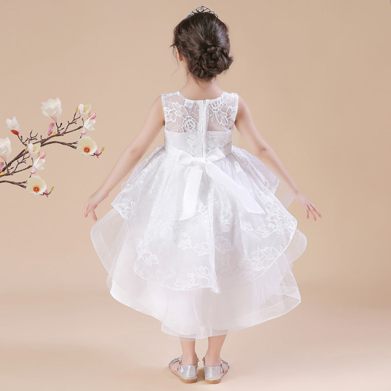 Children's Fluffy Yarn Catwalk Wedding Show Princess Dress