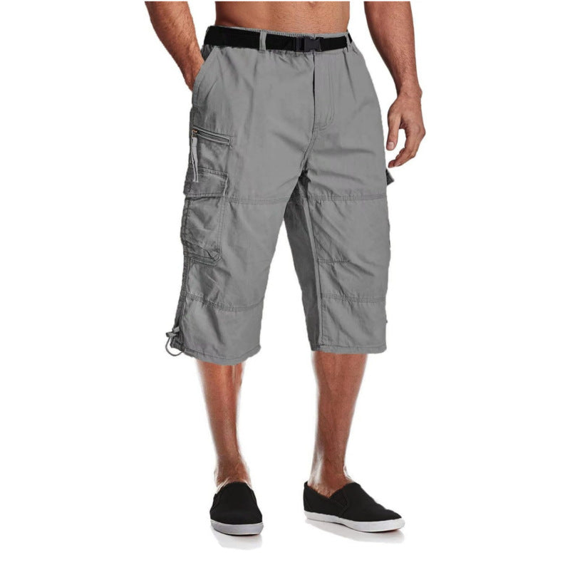 Men's Summer New Multi-pocket Outdoor Workout Pants Five Points