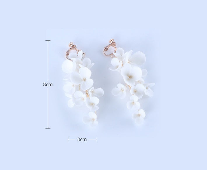 Ceramic Comb Earrings Combination Suit Wedding Dress Hair Accessories