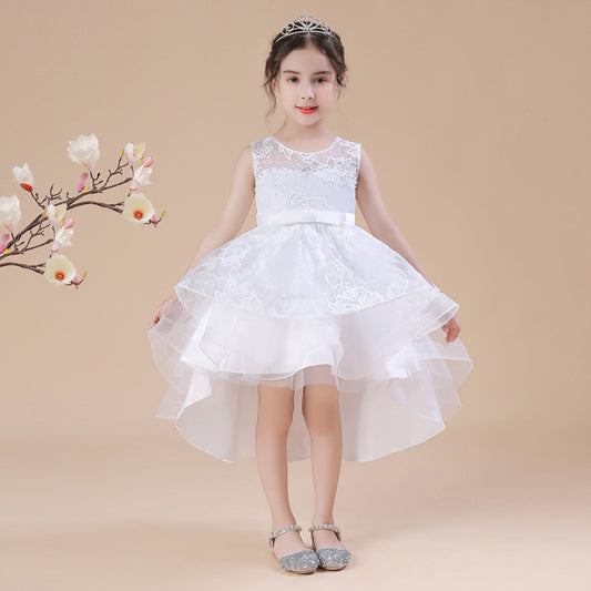 Children's Fluffy Yarn Catwalk Wedding Show Princess Dress