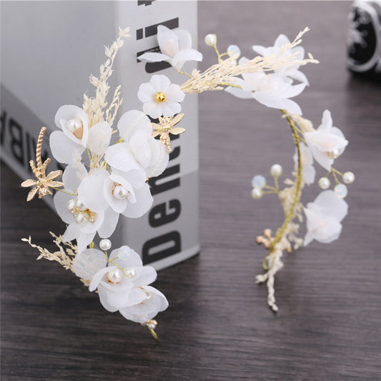 Bride's Wedding Dress Headdress Baby's Breath Dried Flower Hair Accessory