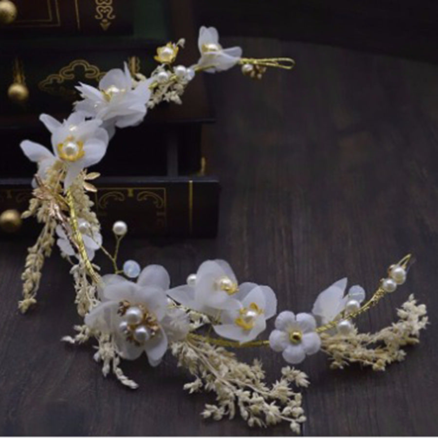 Bride's Wedding Dress Headdress Baby's Breath Dried Flower Hair Accessory