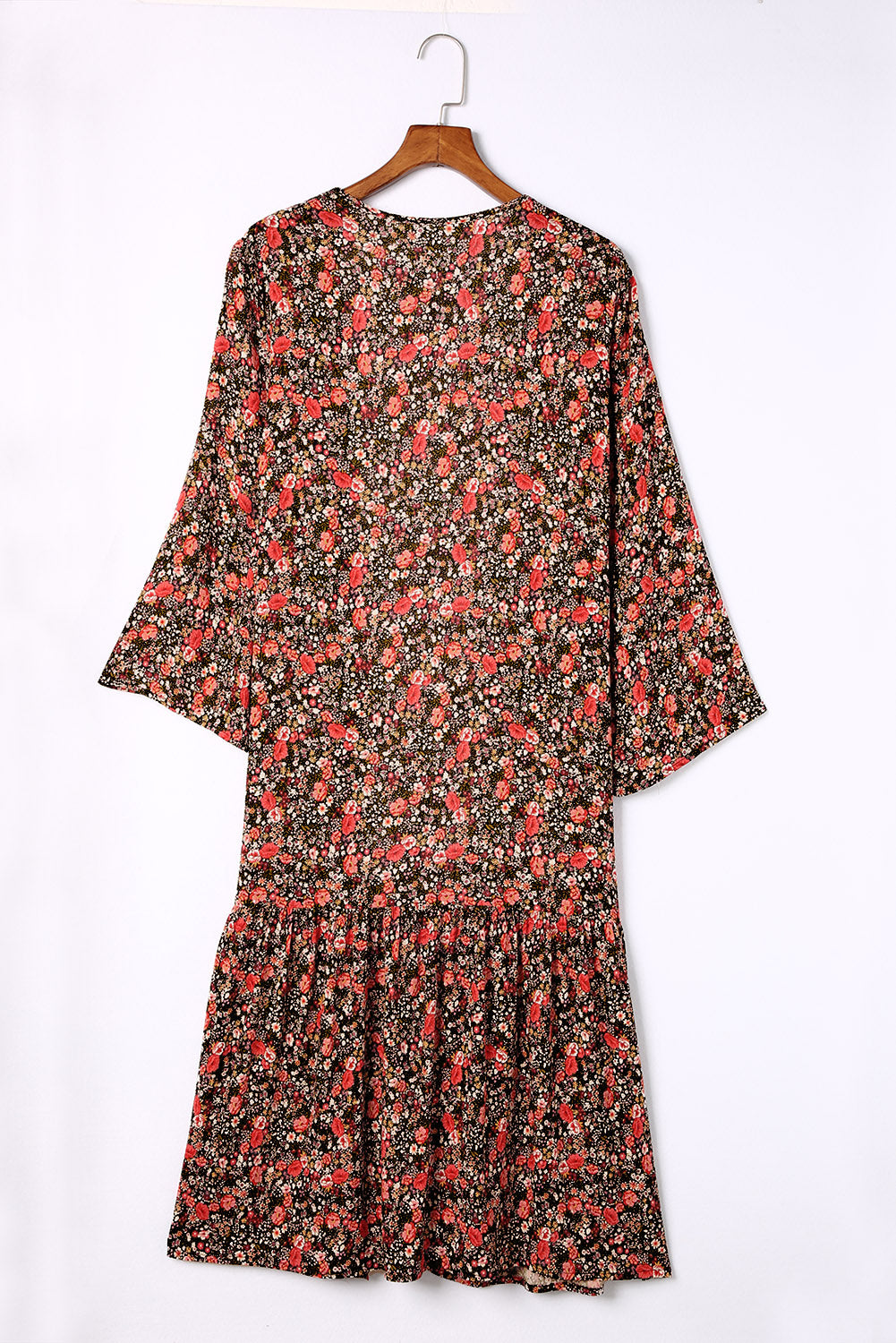 Floral Open Front Duster Cardigan