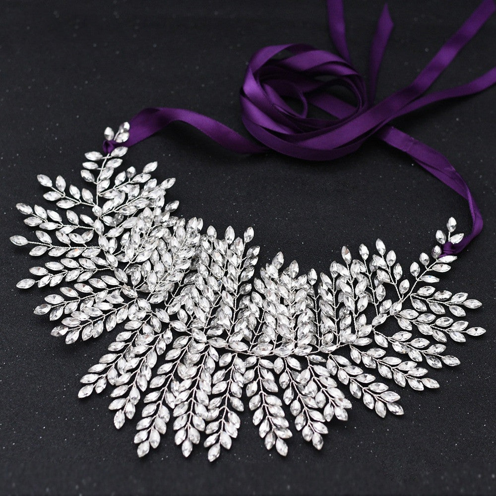 Bride Waist Seal Handmade Belt Rhinestone Wedding Dress