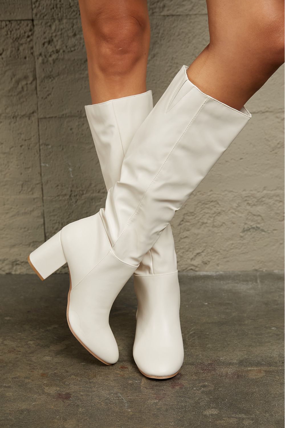 East Lion Corp Block Heel Knee High Boots