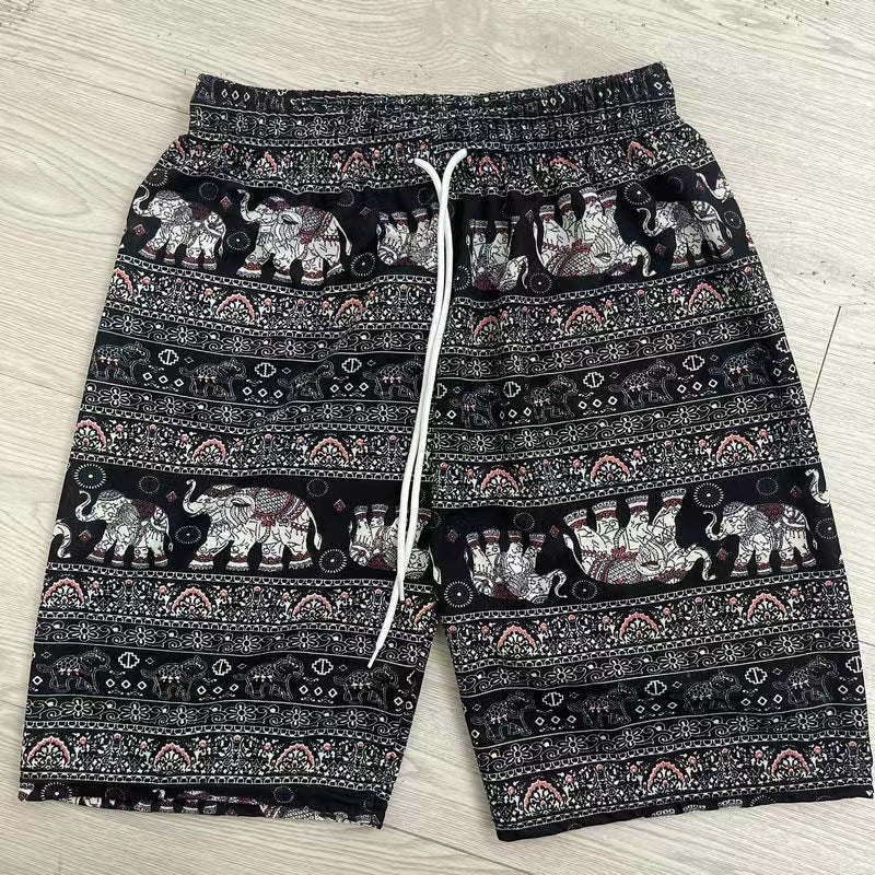 Outdoor Beach Elephant Pants Casual Shorts