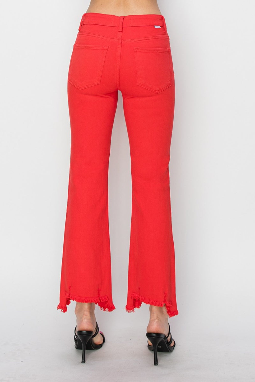 RISEN Full Size Mid Rise Step Hem Cropped Pants