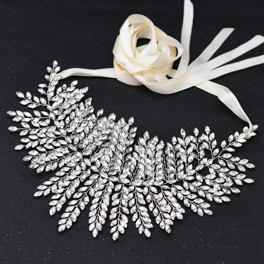 Bride Waist Seal Handmade Belt Rhinestone Wedding Dress