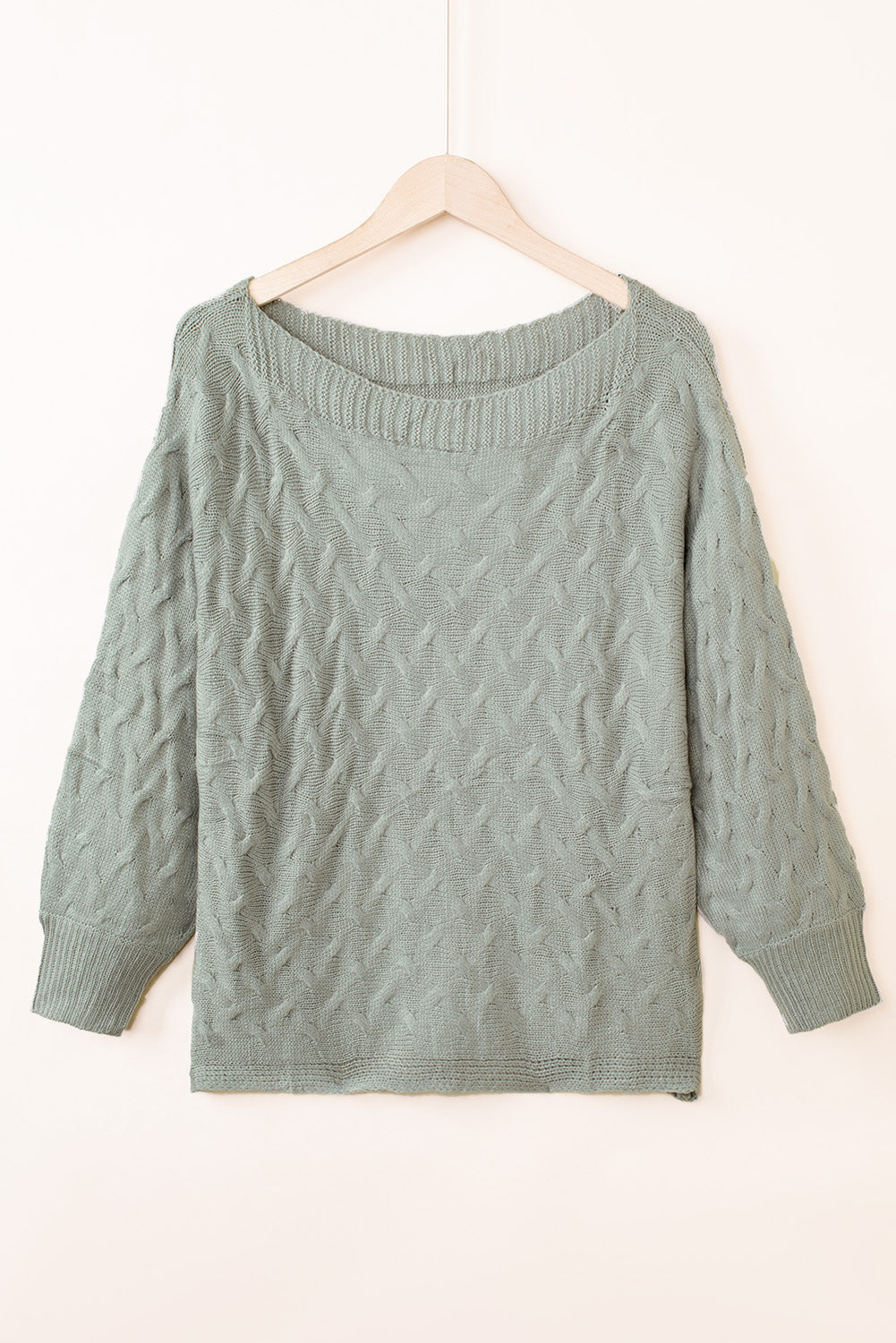 Boat Neck Long Sleeve Sweater