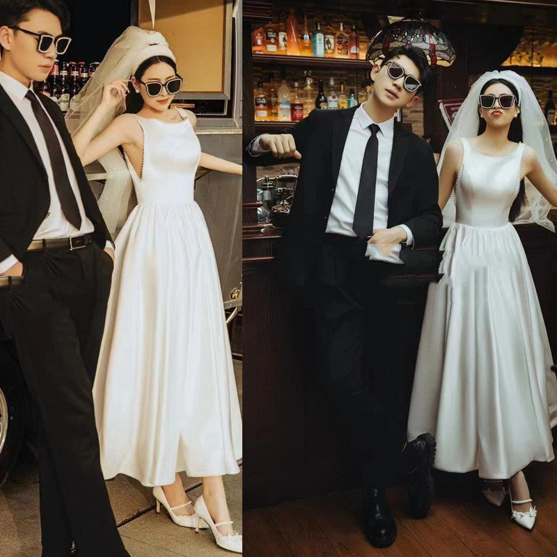 Indoor Theme Vintage Style Photo Wedding Dress Set