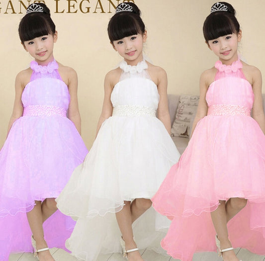 Children's host dress spring and summer in the big girls girls wedding dress skirt princess skirt tutu