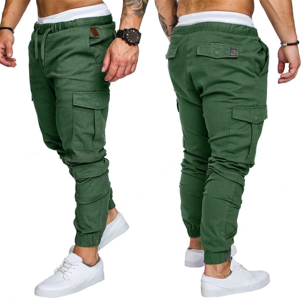 FGKKS 2021 New Male Trousers Mens Joggers Solid Multi-pocket Pants Sweatpants Men Pants Hip Hop Harem Joggers Pants