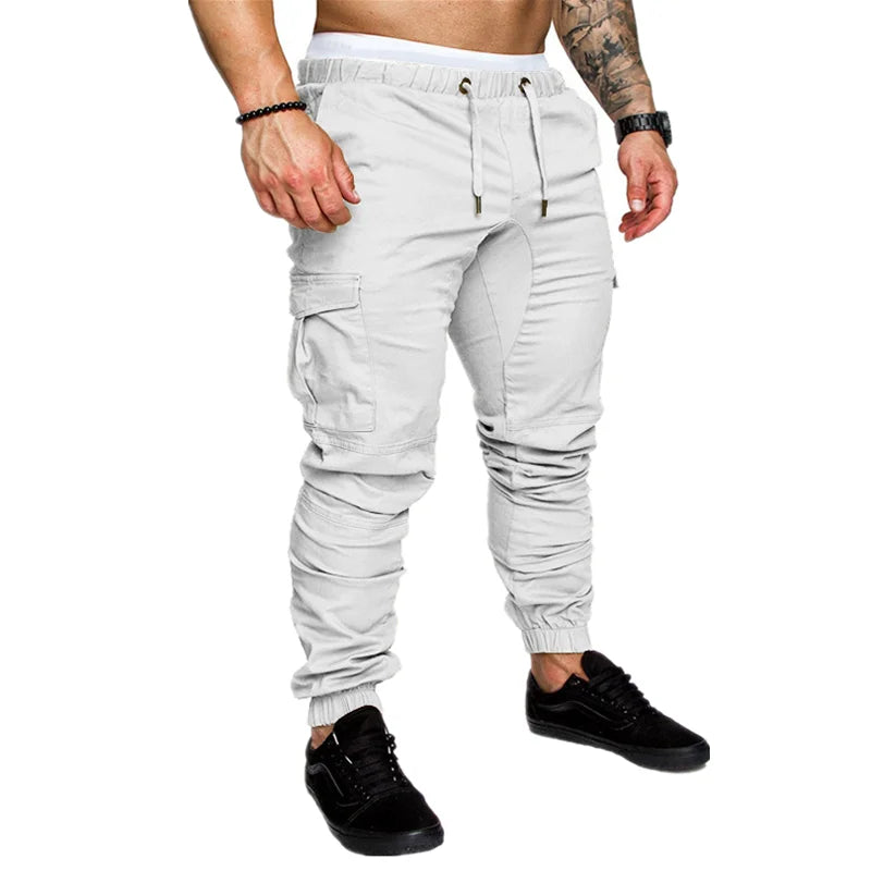 FGKKS 2021 New Male Trousers Mens Joggers Solid Multi-pocket Pants Sweatpants Men Pants Hip Hop Harem Joggers Pants