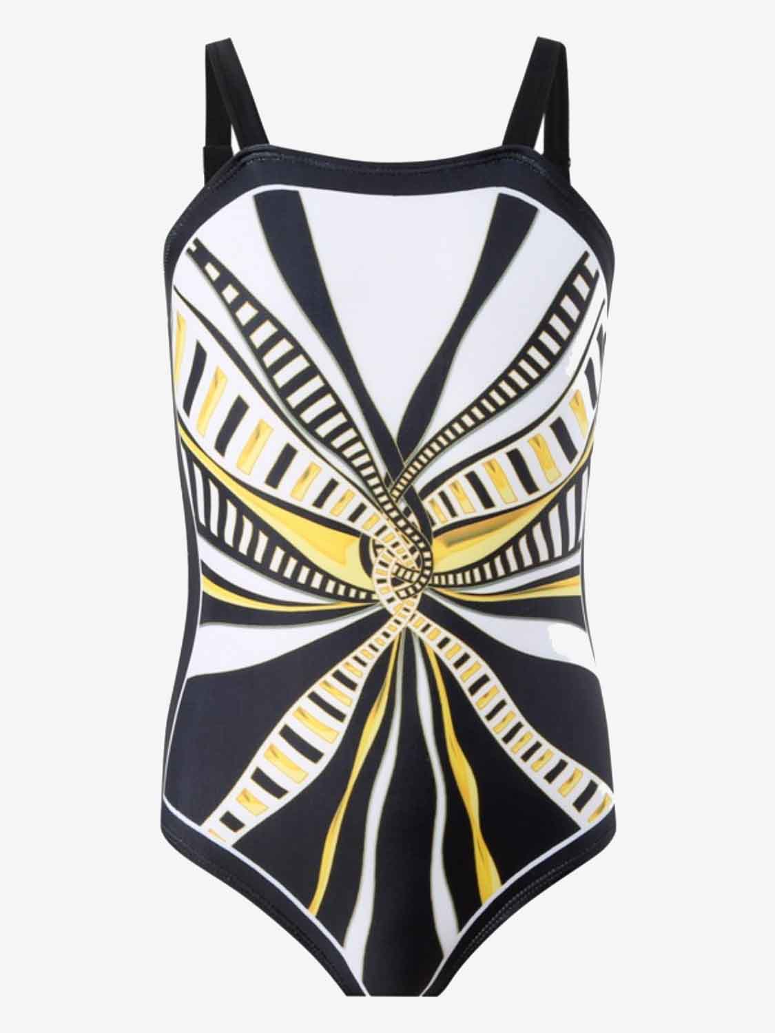 Printed Square Neck One-Piece Swimwear