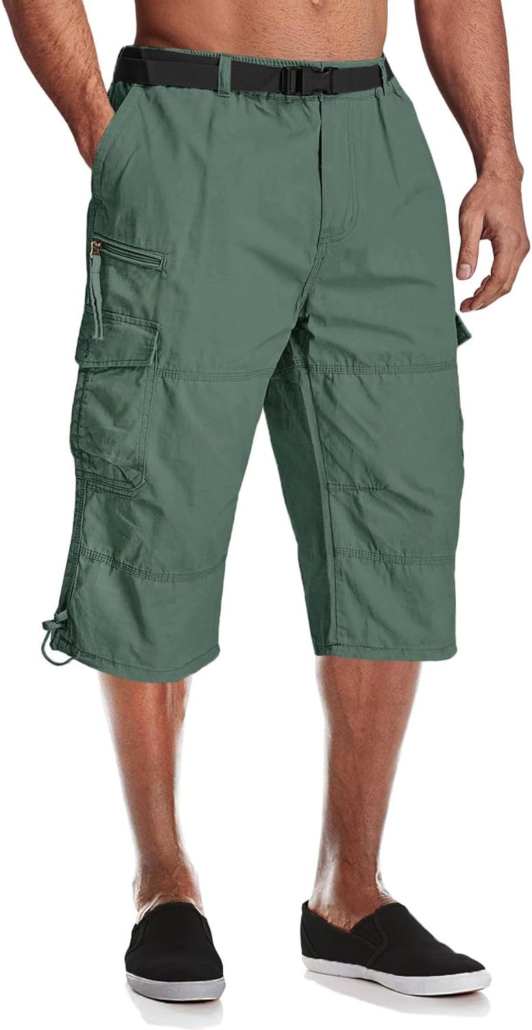 Men's Summer New Multi-pocket Outdoor Workout Pants Five Points