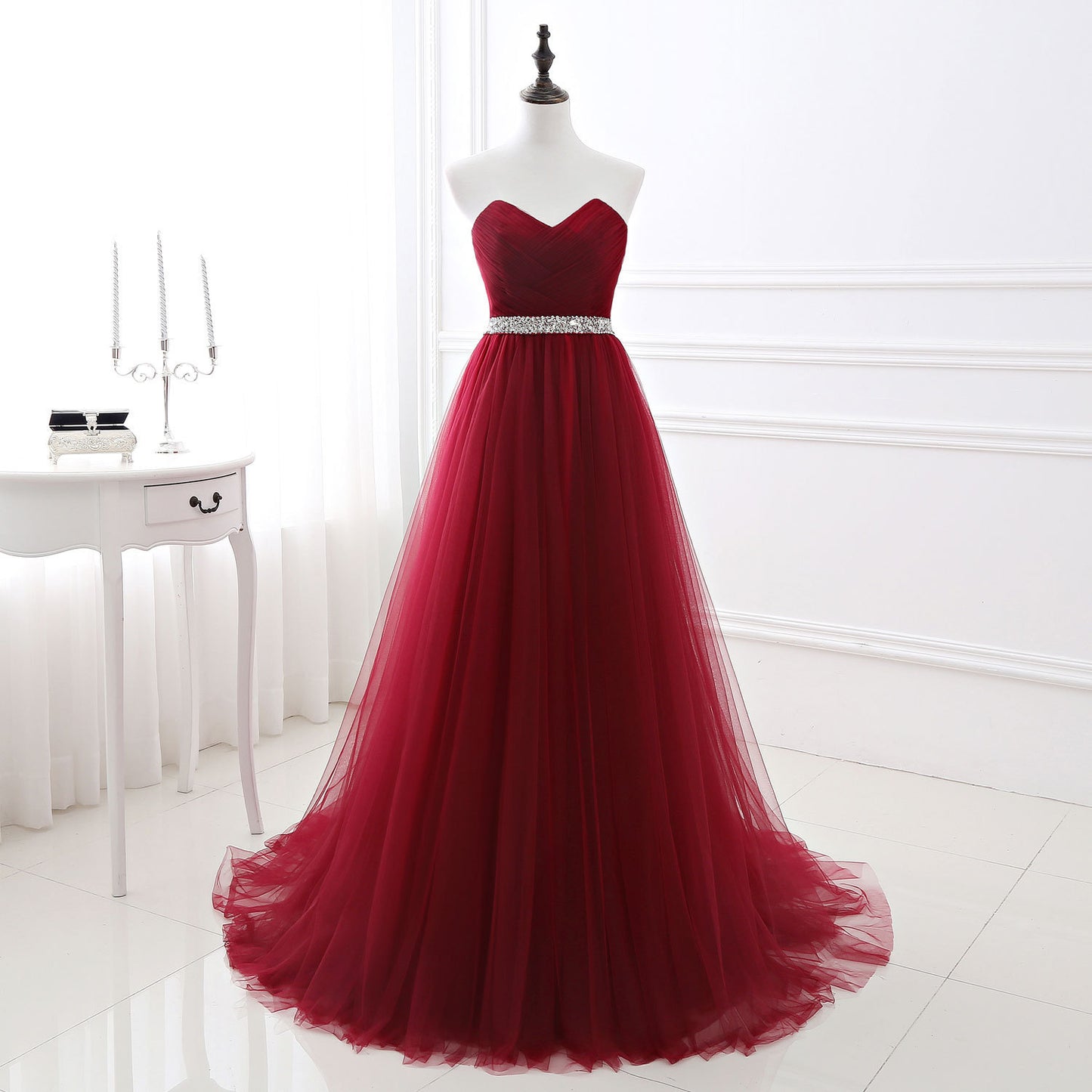 Fashion New Wedding Bride Long Slim Evening Dress