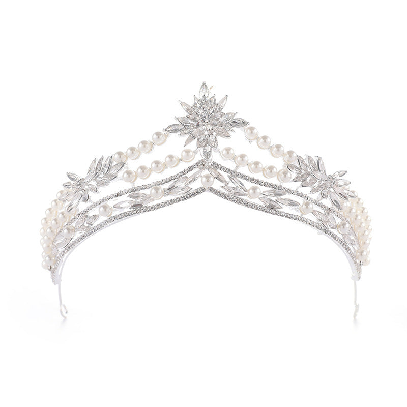 Zinc Alloy European And American Women's Wedding Dress Hair Hoop Bridal Headdress