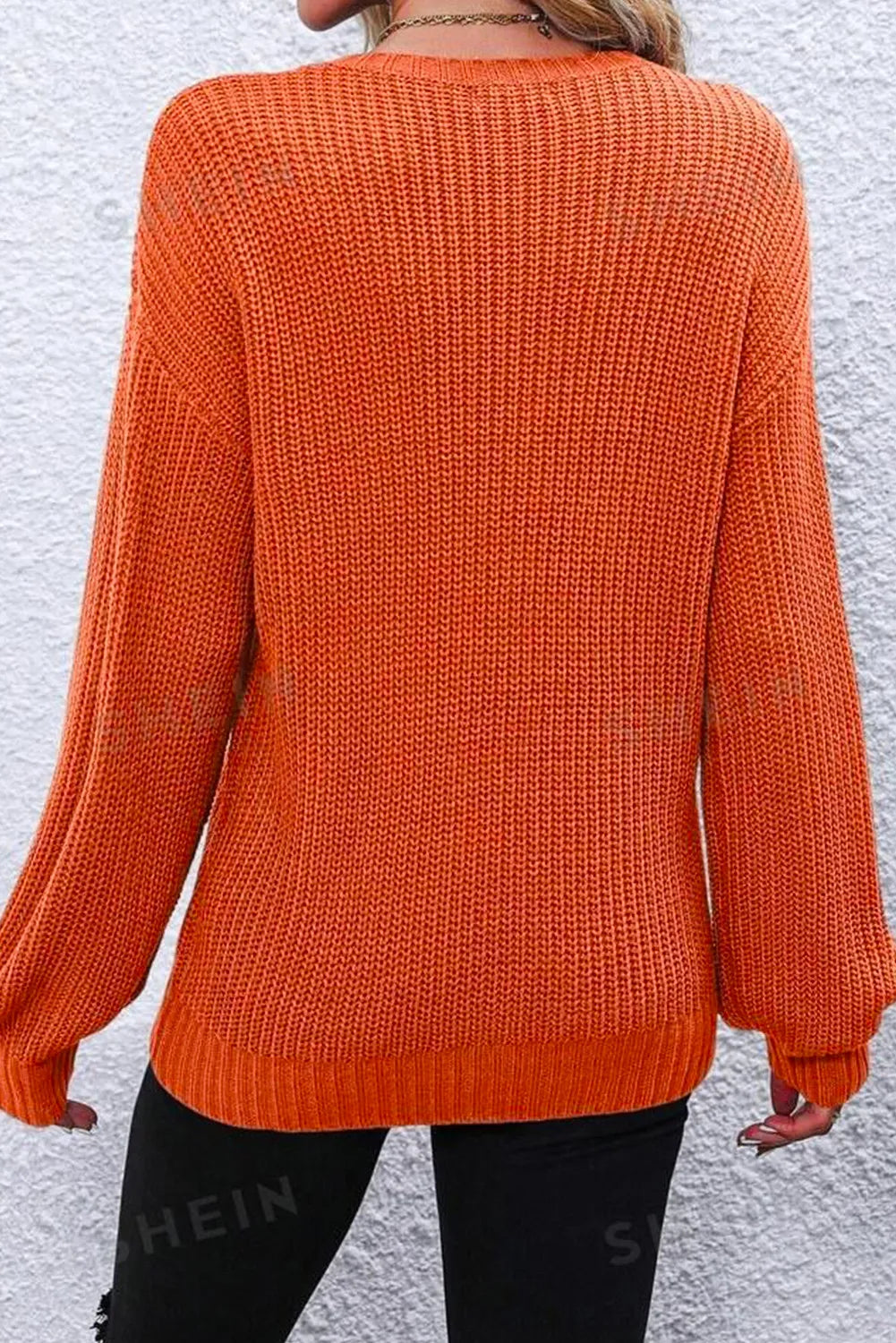 THANKSGIVING Round Neck Long Sleeve Sweater