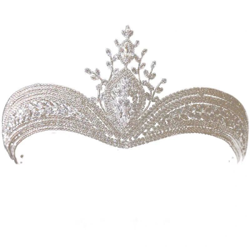 Headdress Alloy Diamond-Encrusted Crown Super Flash Wedding Dress Crown