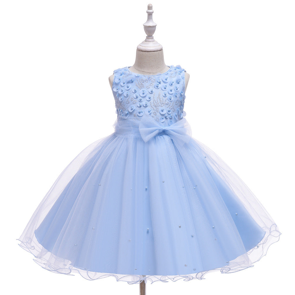 Children's Full Dress Girls' Wedding Dress Princess Tulle Tutu Dress Kindergarten Catwalk Performance Evening Dress