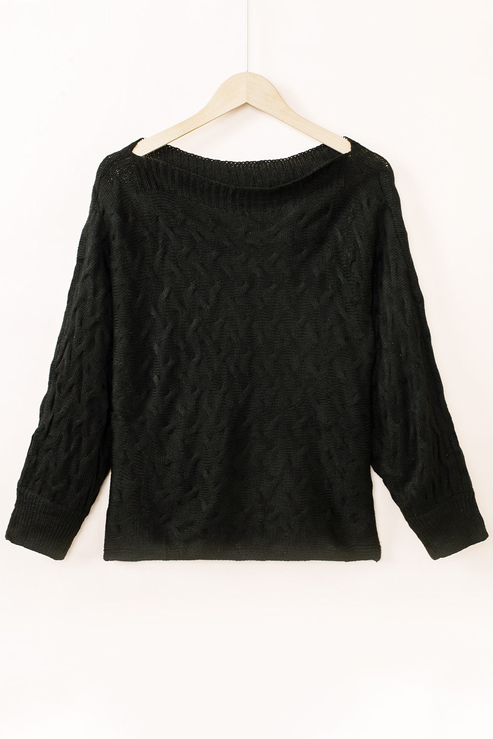 Boat Neck Long Sleeve Sweater