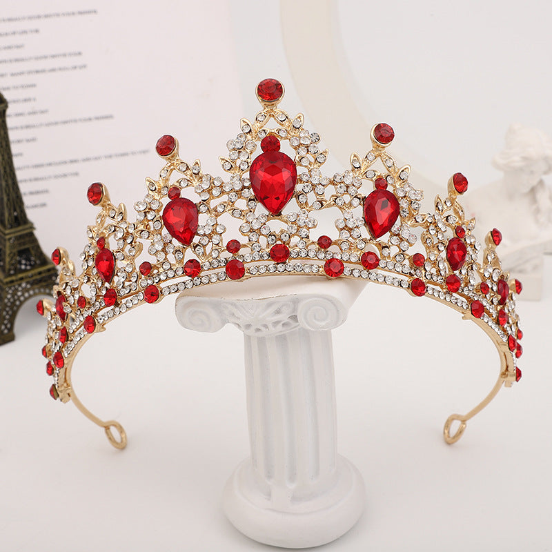 European And American Bride Tiara Baroque Crown Rhinestone Tiara Princess Crown Wedding Hair Accessories Formal Dress Accessories Wholesale