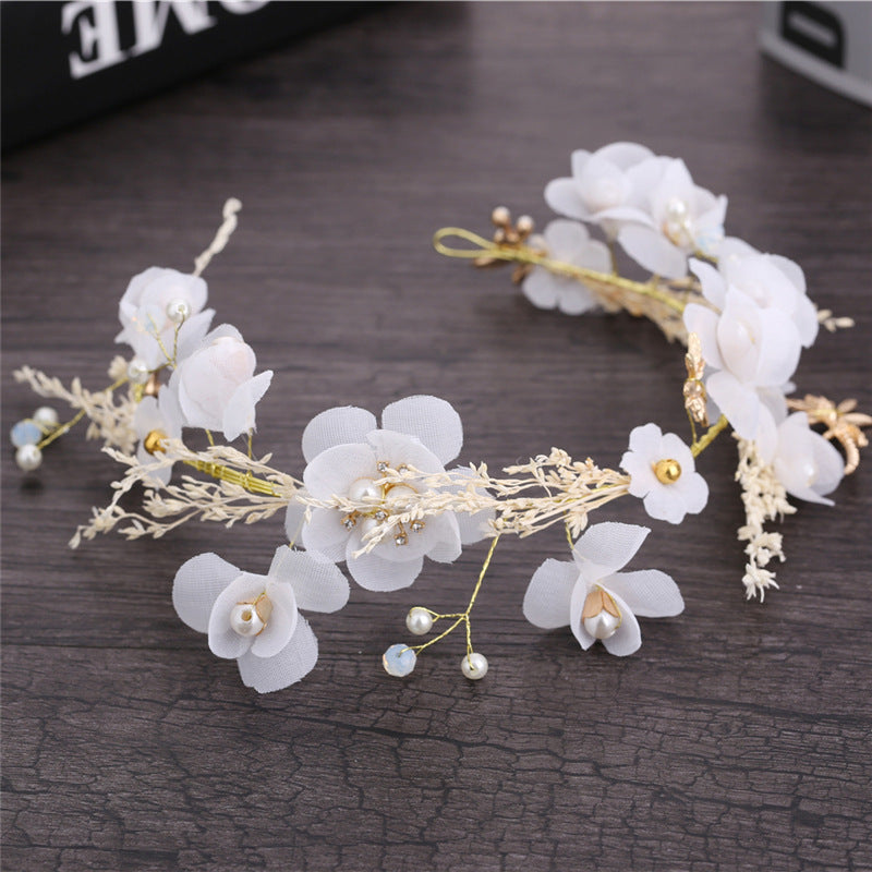 Bride's Wedding Dress Headdress Baby's Breath Dried Flower Hair Accessory