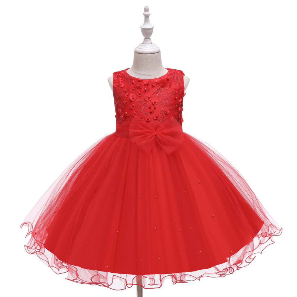 Children's Full Dress Girls' Wedding Dress Princess Tulle Tutu Dress Kindergarten Catwalk Performance Evening Dress