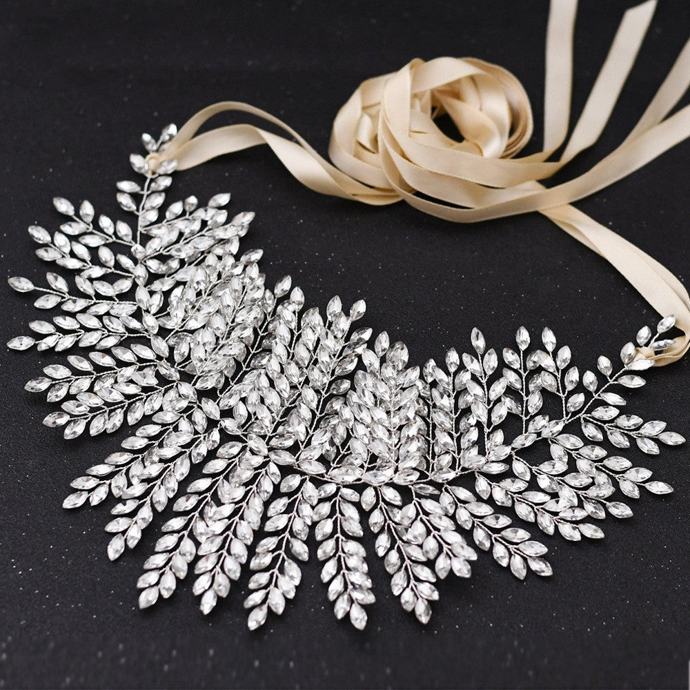 Bride Waist Seal Handmade Belt Rhinestone Wedding Dress