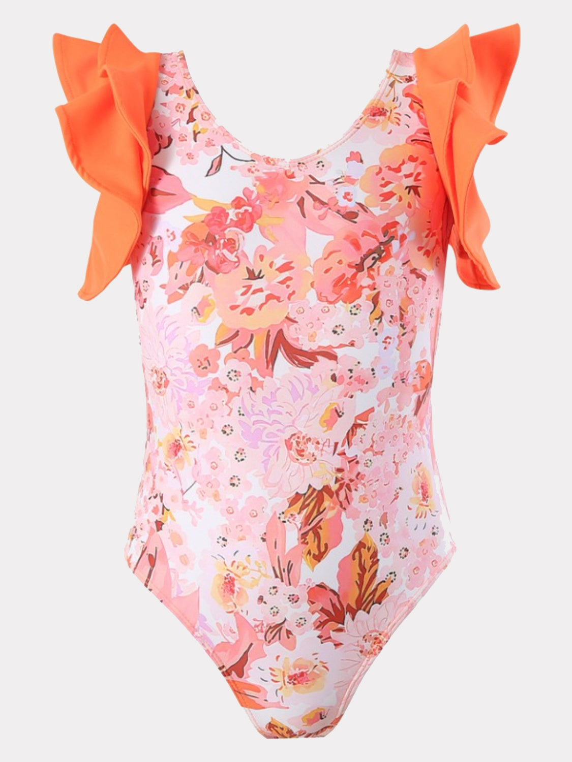 Ruffled Printed One-Piece Swimwear