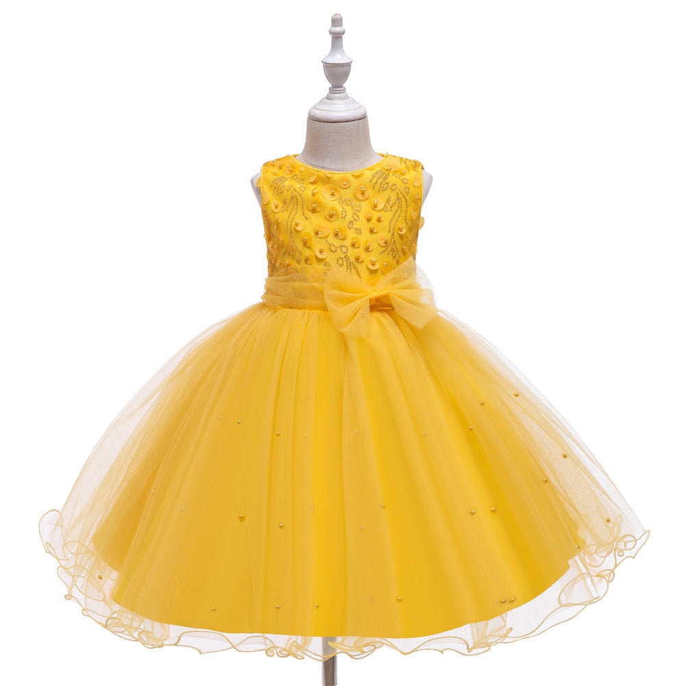 Children's Full Dress Girls' Wedding Dress Princess Tulle Tutu Dress Kindergarten Catwalk Performance Evening Dress