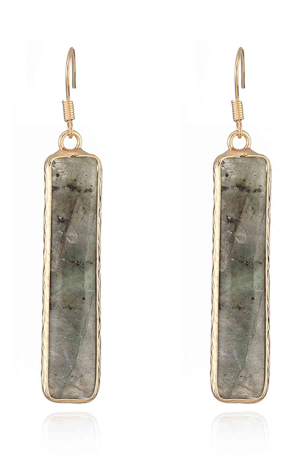 Natural Stone Drop Earrings