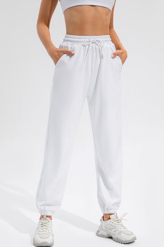 Drawstring Active Pants with Pockets