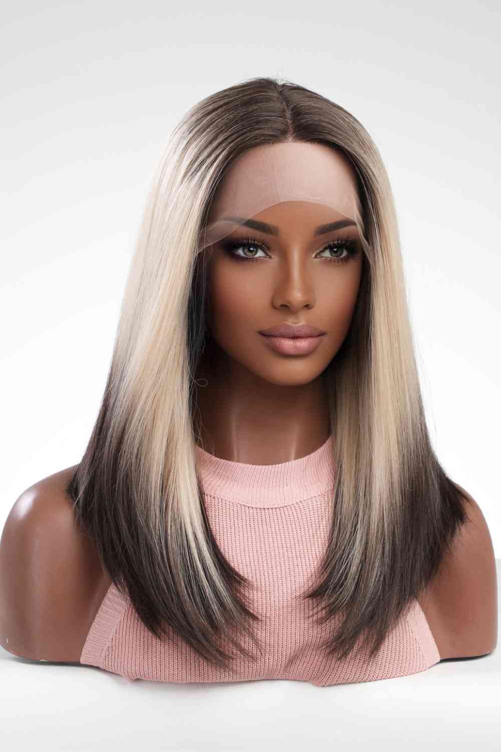 13*2" Lace Front Wigs Synthetic Long Straight 16" 150% Density