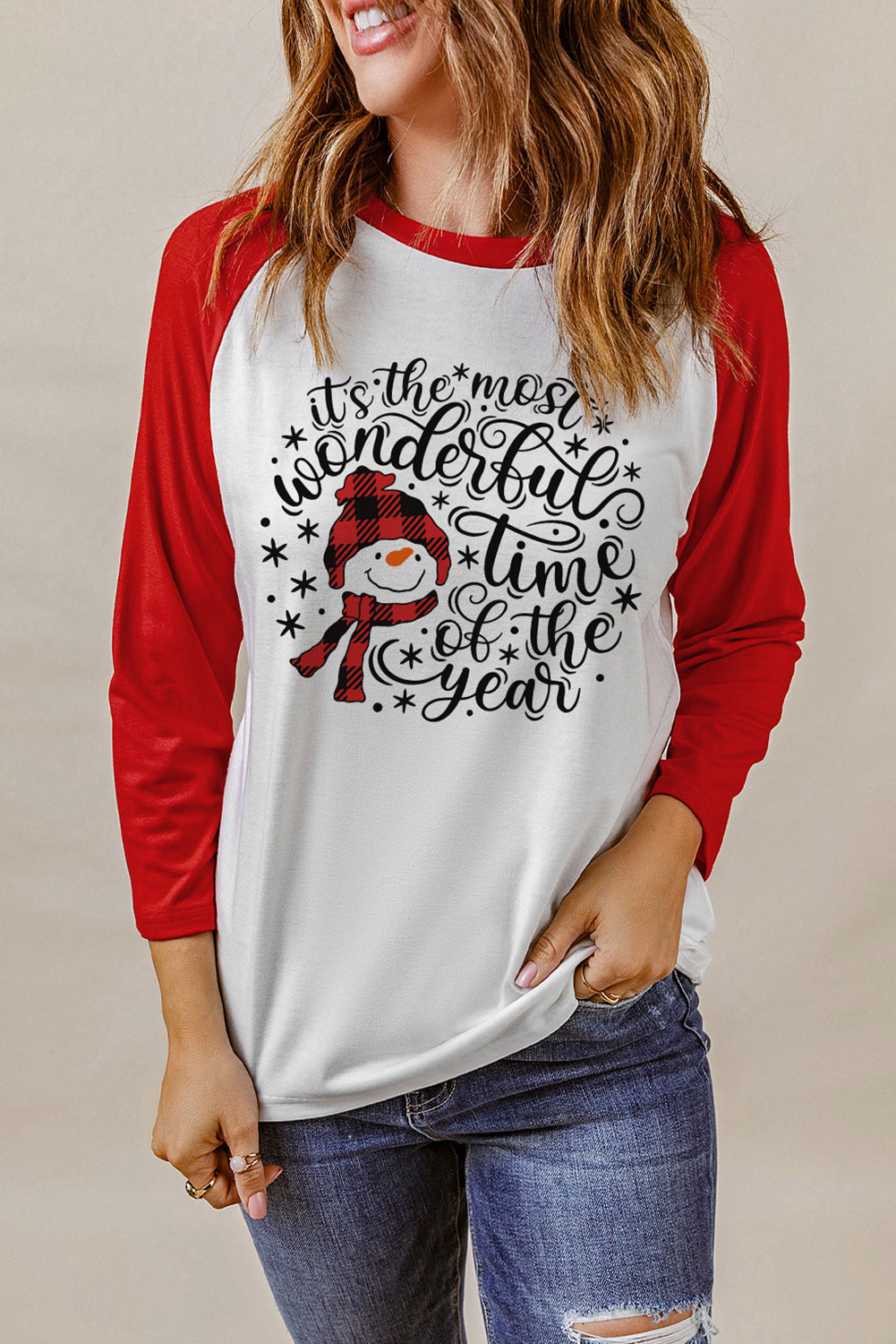 Graphic Round Neck Long Sleeve T-Shirt