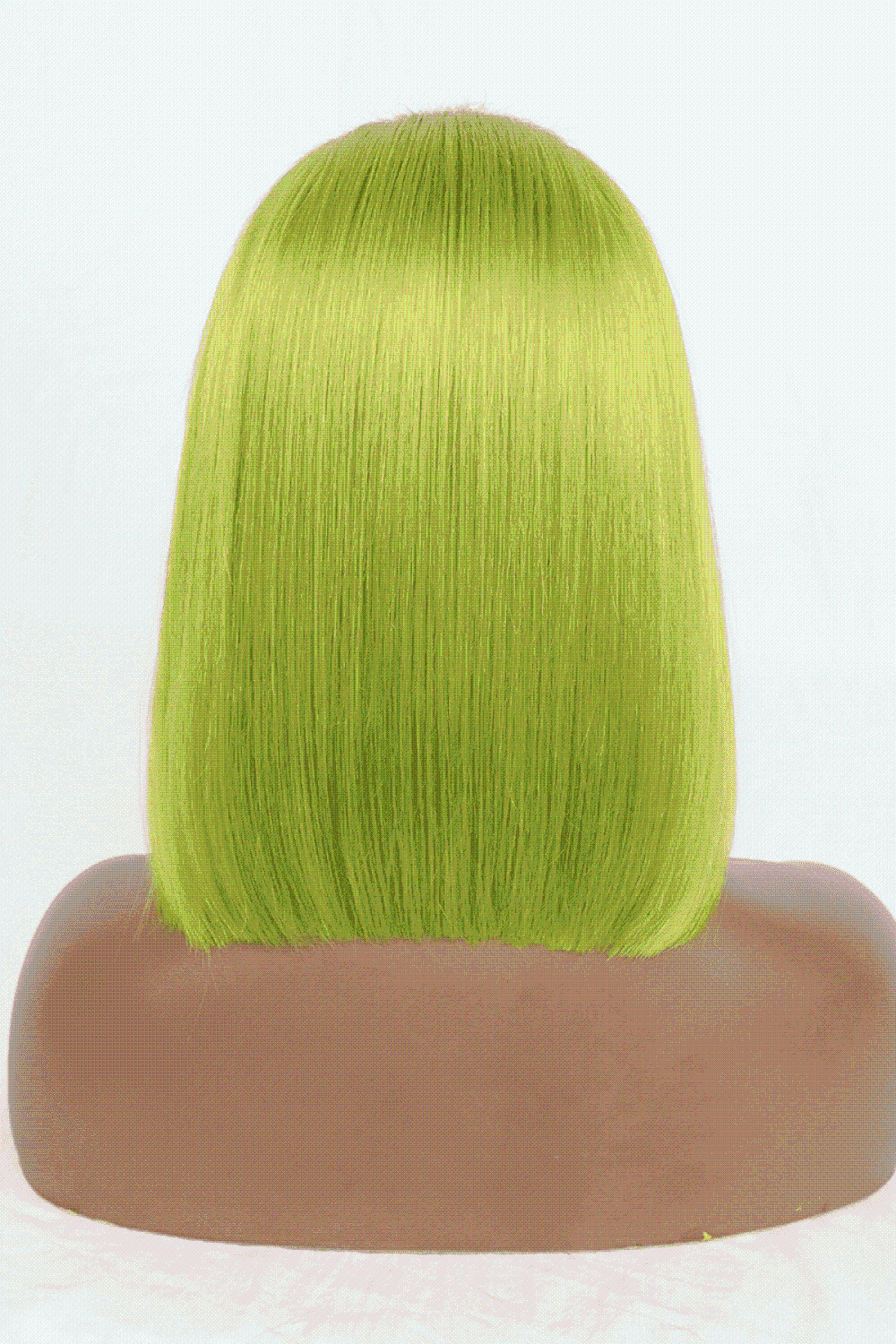 12" 140g Lace Front Wigs Human Hair in Lime 150% Density