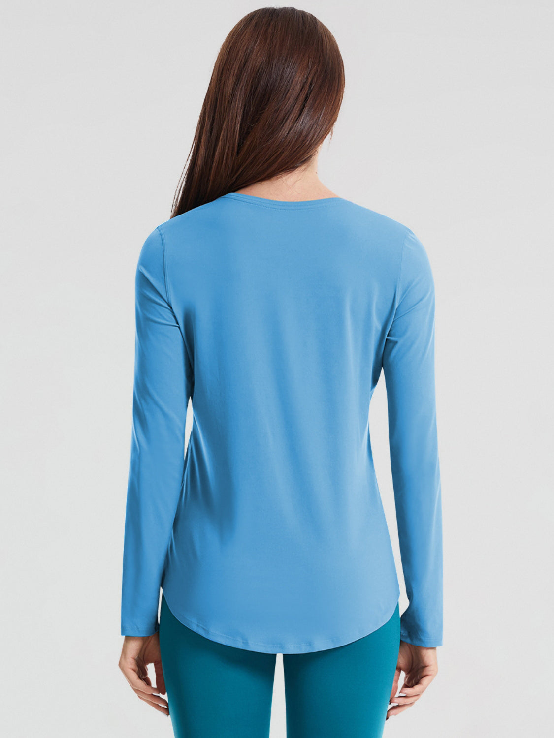 Round Neck Long Sleeve Sports Top