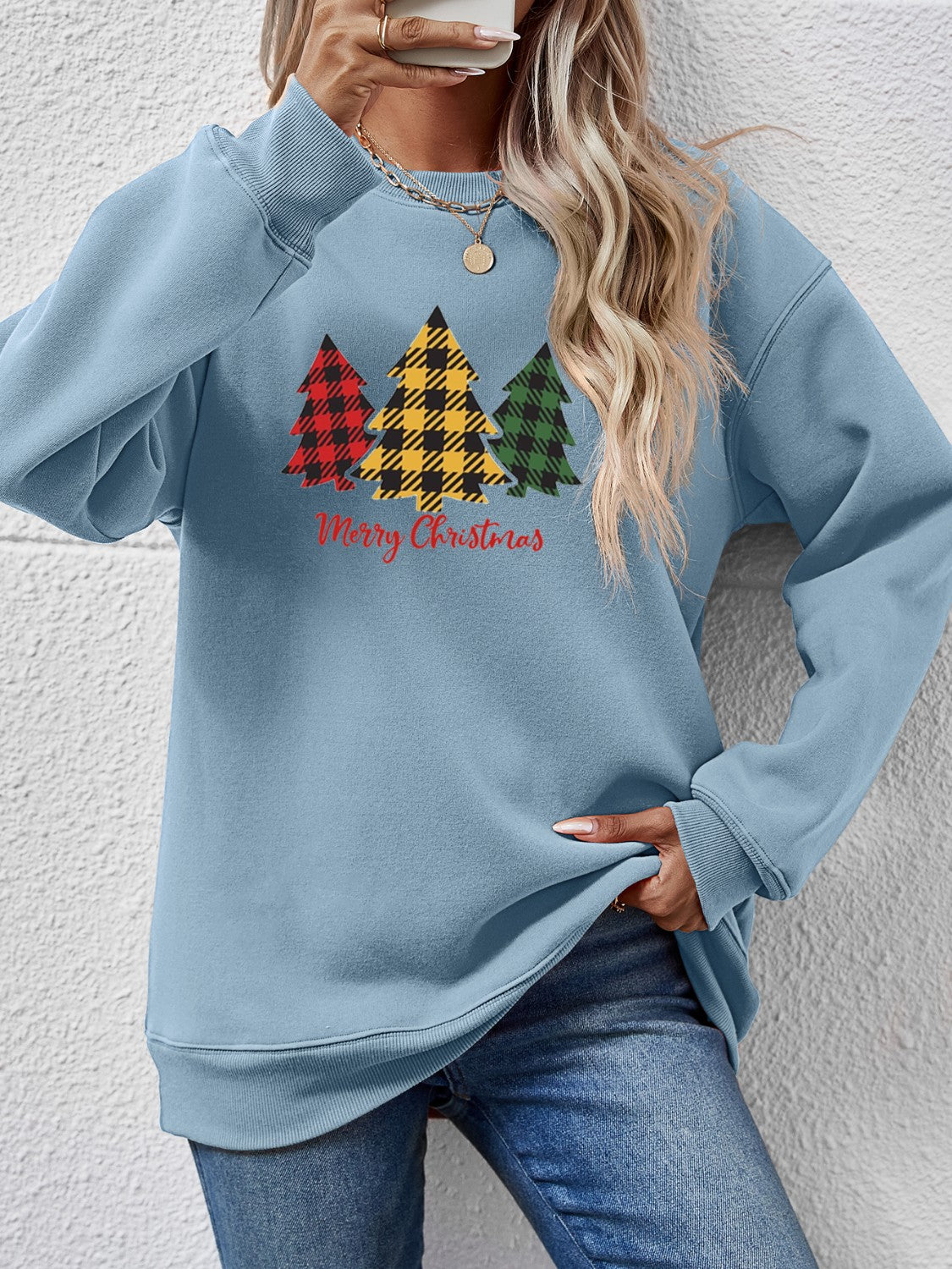 MERRY CHRISTMAS Dropped Shoulder Sweatshirt