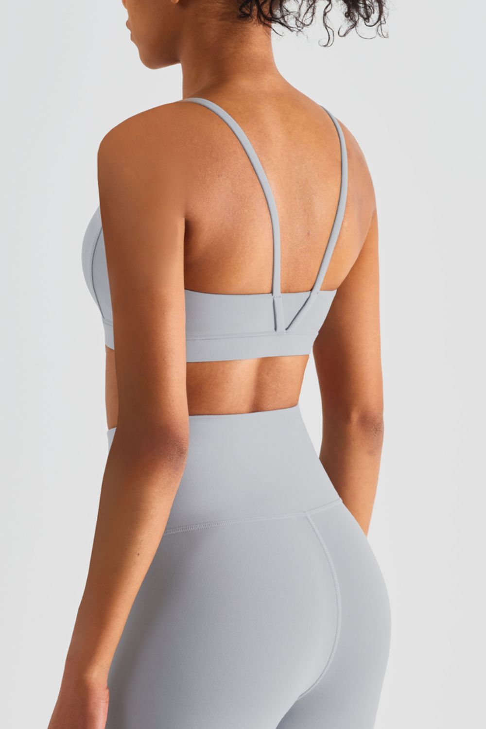 Spaghetti Strap Round Neck Sports Bra