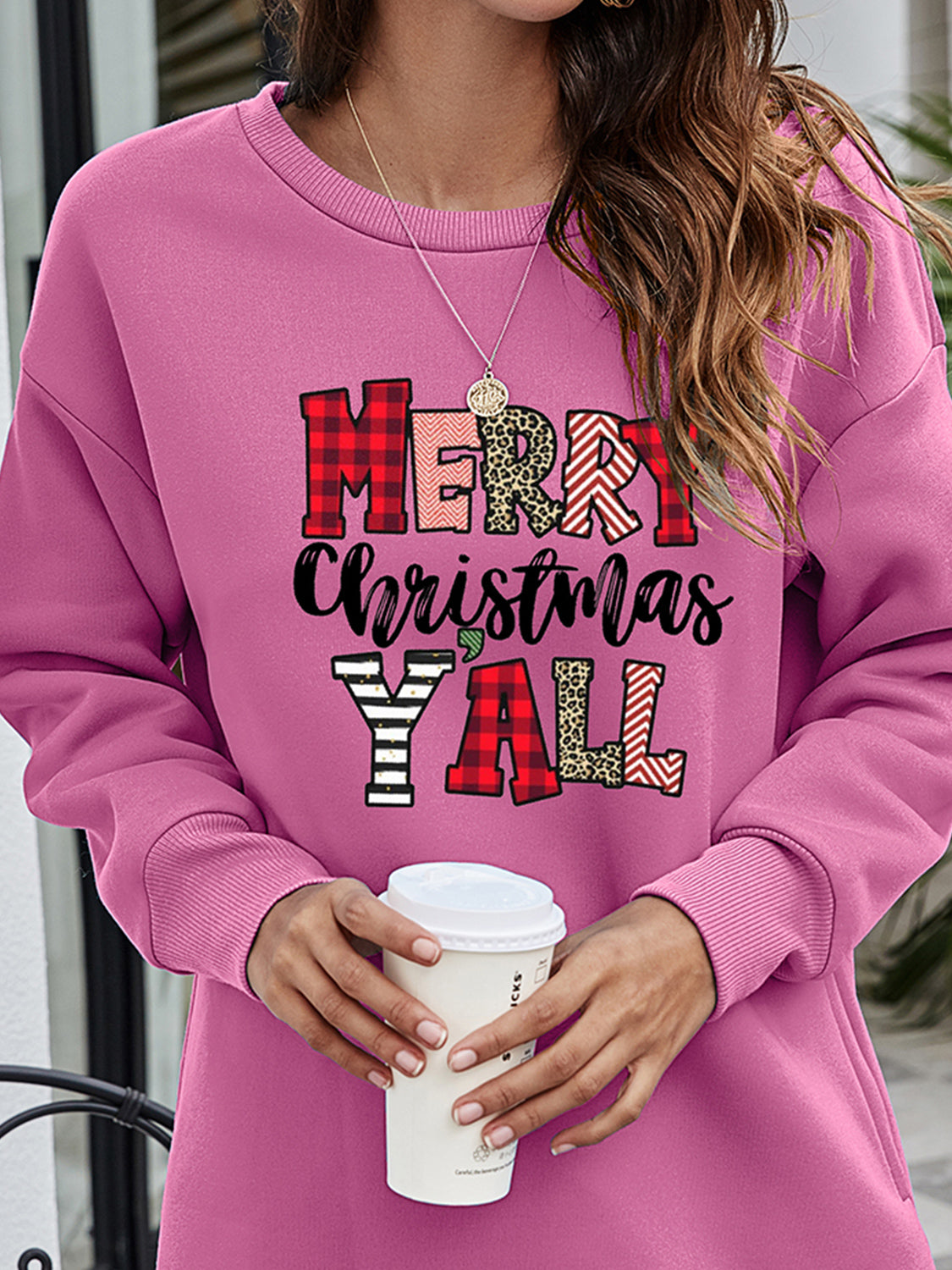 MERRY CHRISTMAS Y'ALL Graphic Sweatshirt